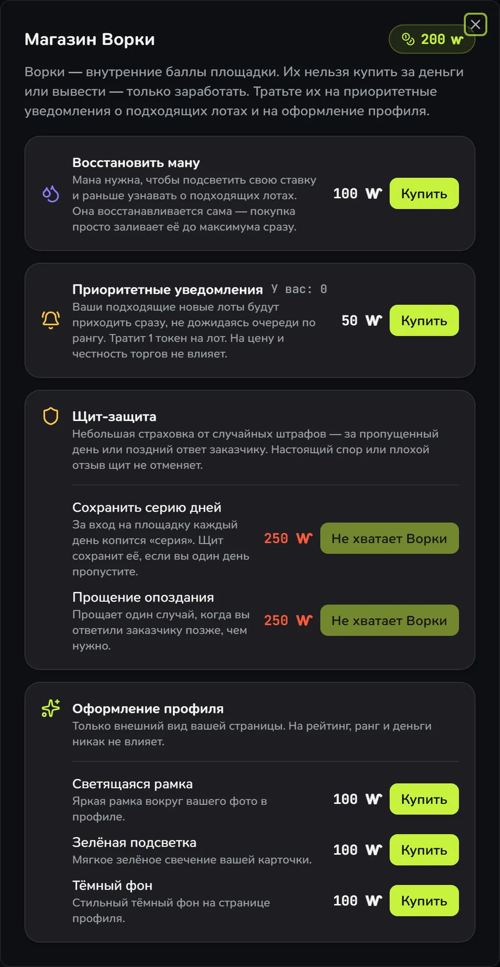 Магазин Ворки: что можно купить и сколько это стоит